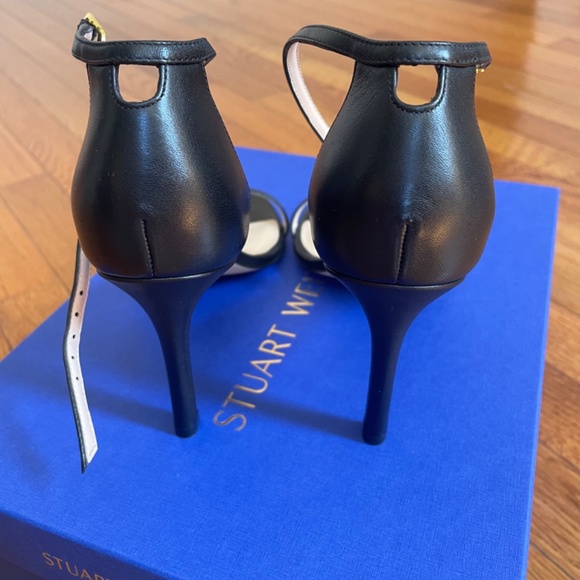 Stuart Weitzman Amelina Heeled Sandal Black 5.5 Brand New No Tags - Picture 2 of 7
